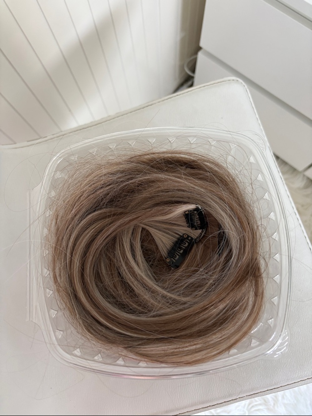 Clip-In Hairpiece Extension in Light Ash Brown